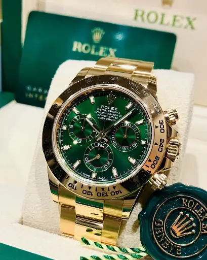 Rolex cosomograph Daytona Green dial watch